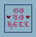 Go to Hell Pattern - Beginner Friendly Cross Stitch