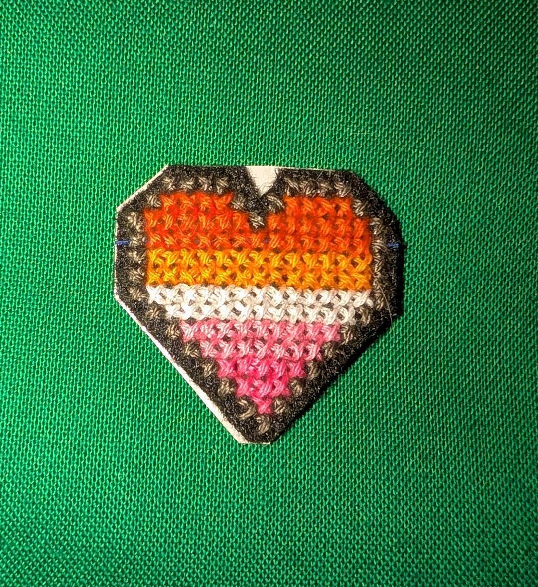 Pride Flag Heart Patches