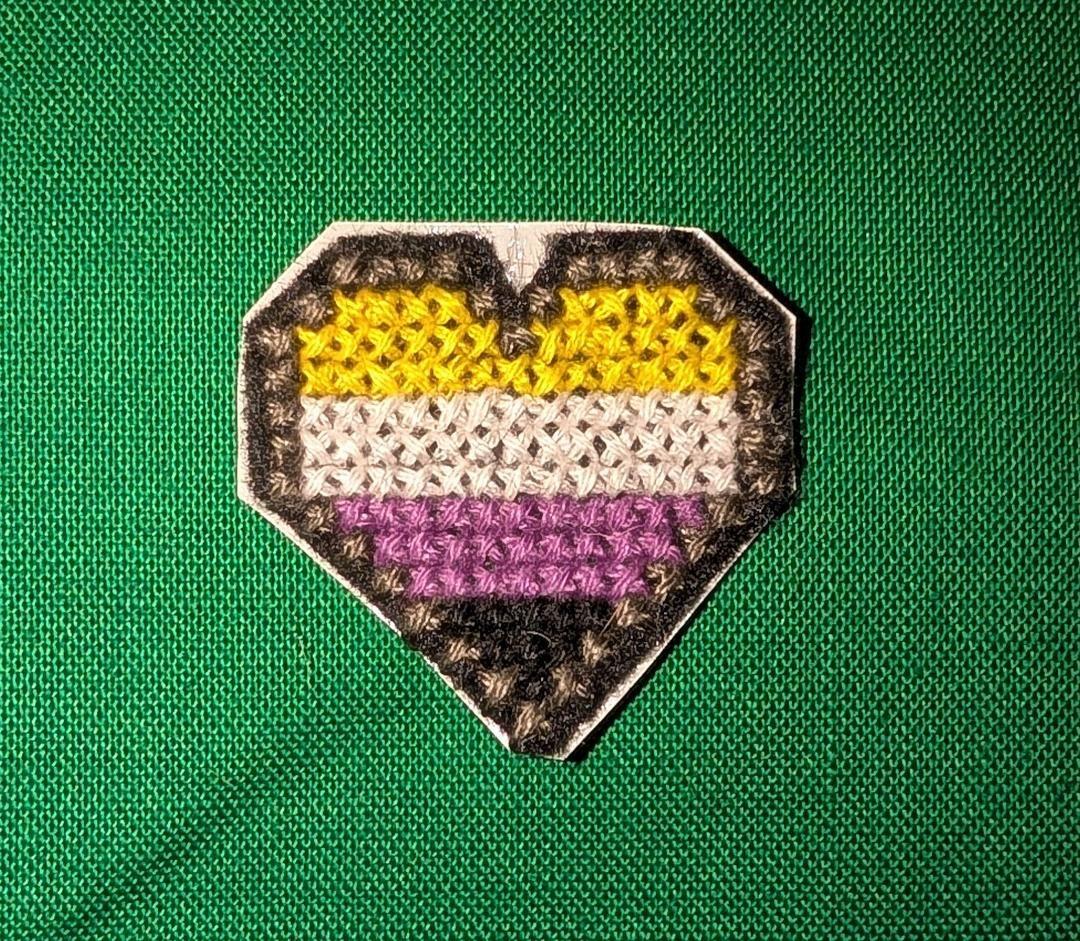 Pride Flag Heart Patches