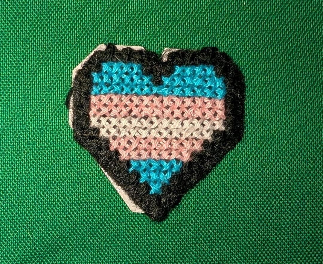 Pride Flag Heart Patches