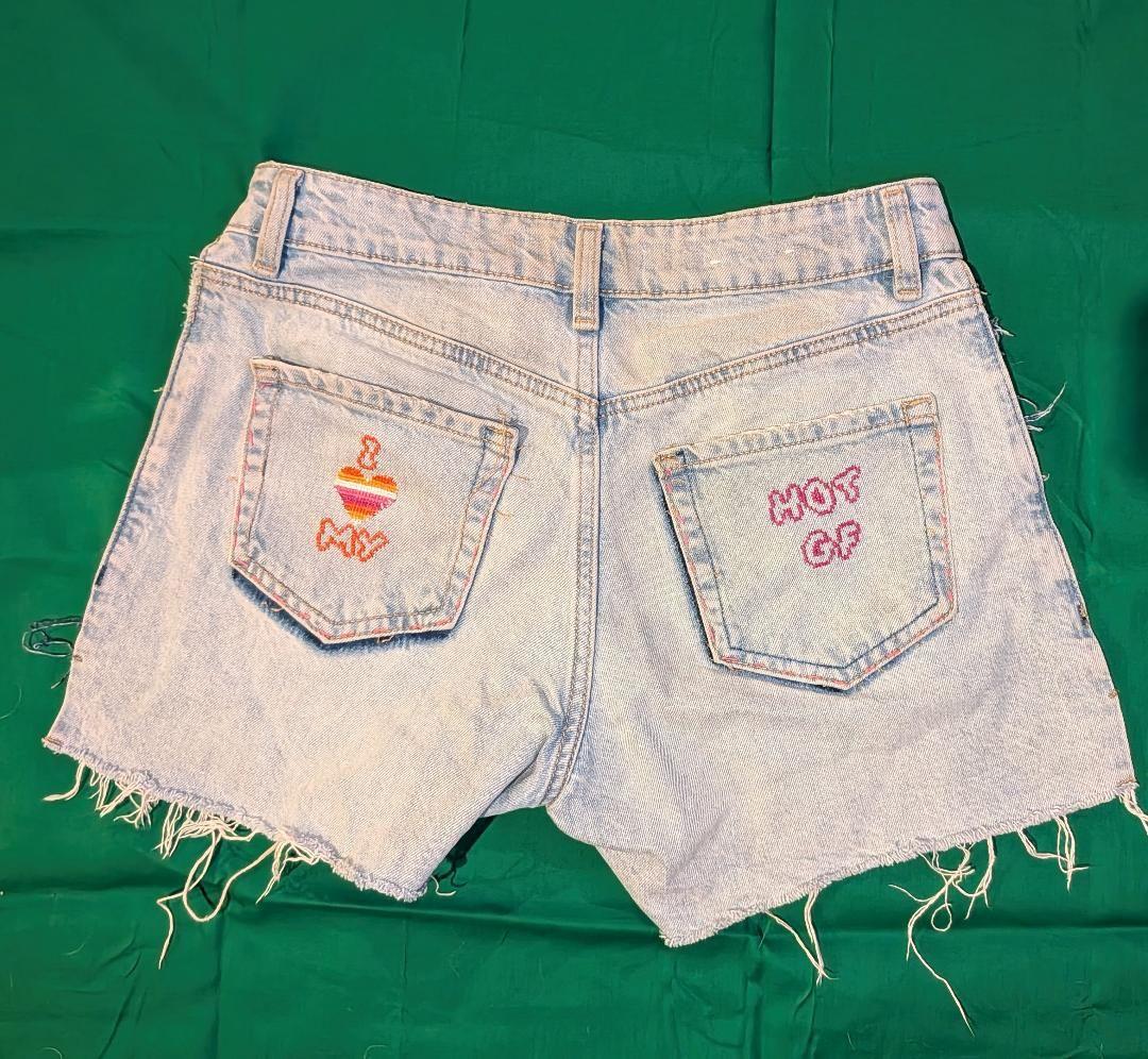 "I <3 MY HOT GF" Lesbian Pride Shorts